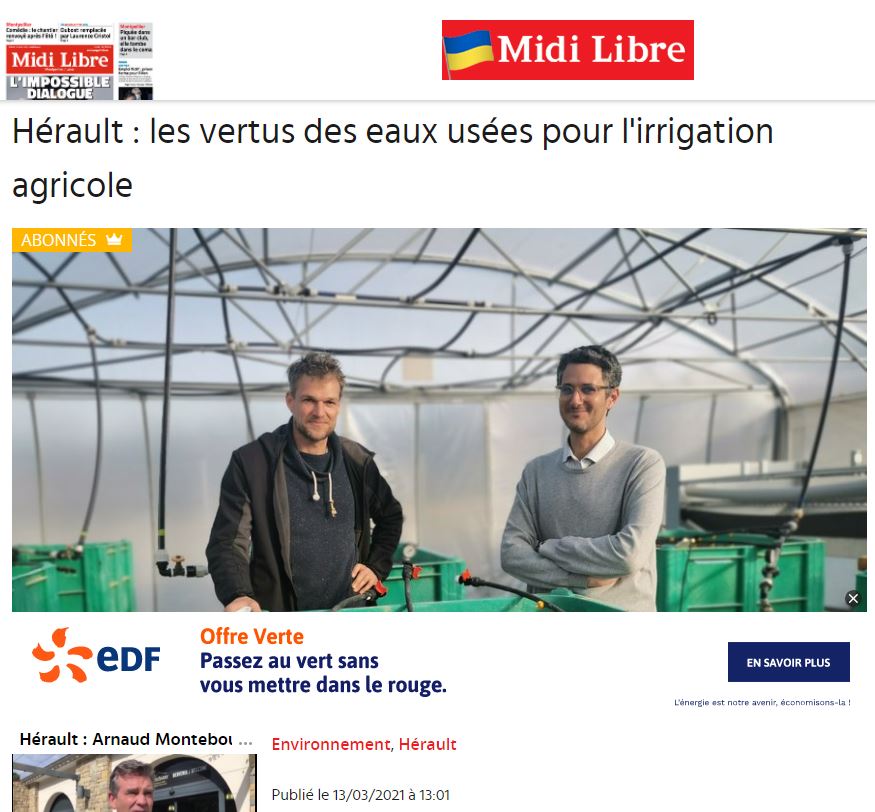 MidiLibre eaux usees irrigation 13 03 2021